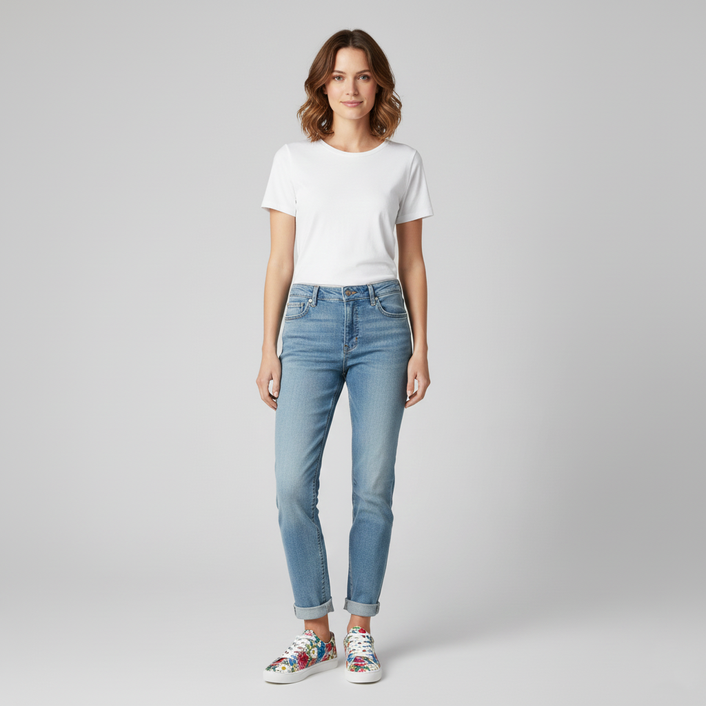 Baskets pour femme à imprimé floral