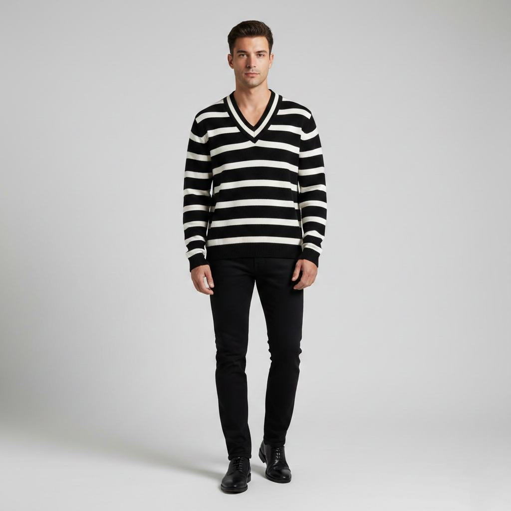 Pull col V pour homme