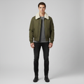 Veste bomber pour homme avec col en laine