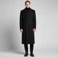 Manteau long pour homme avec col et fermeture boutonnée