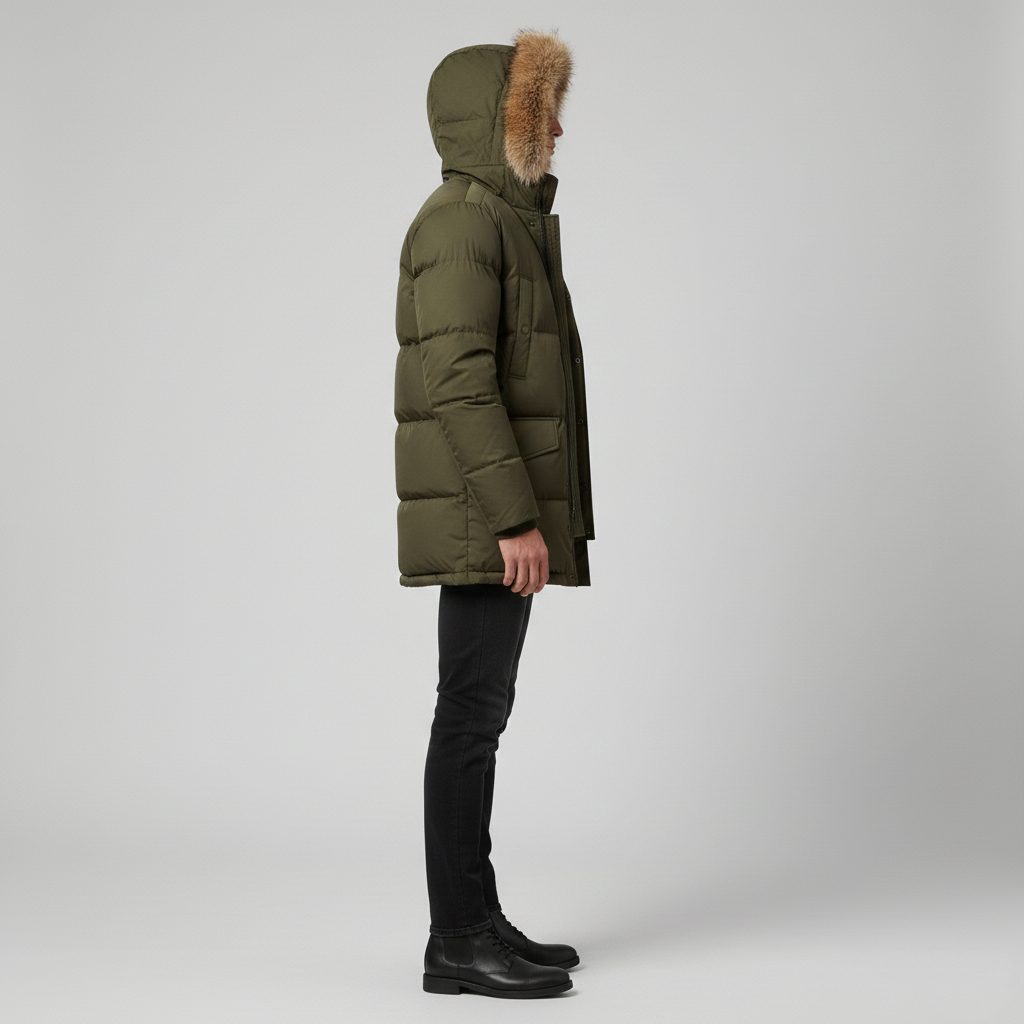 Parka pour homme avec doublure en duvet