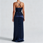 Robe maxi enfilée, vue complète de dos