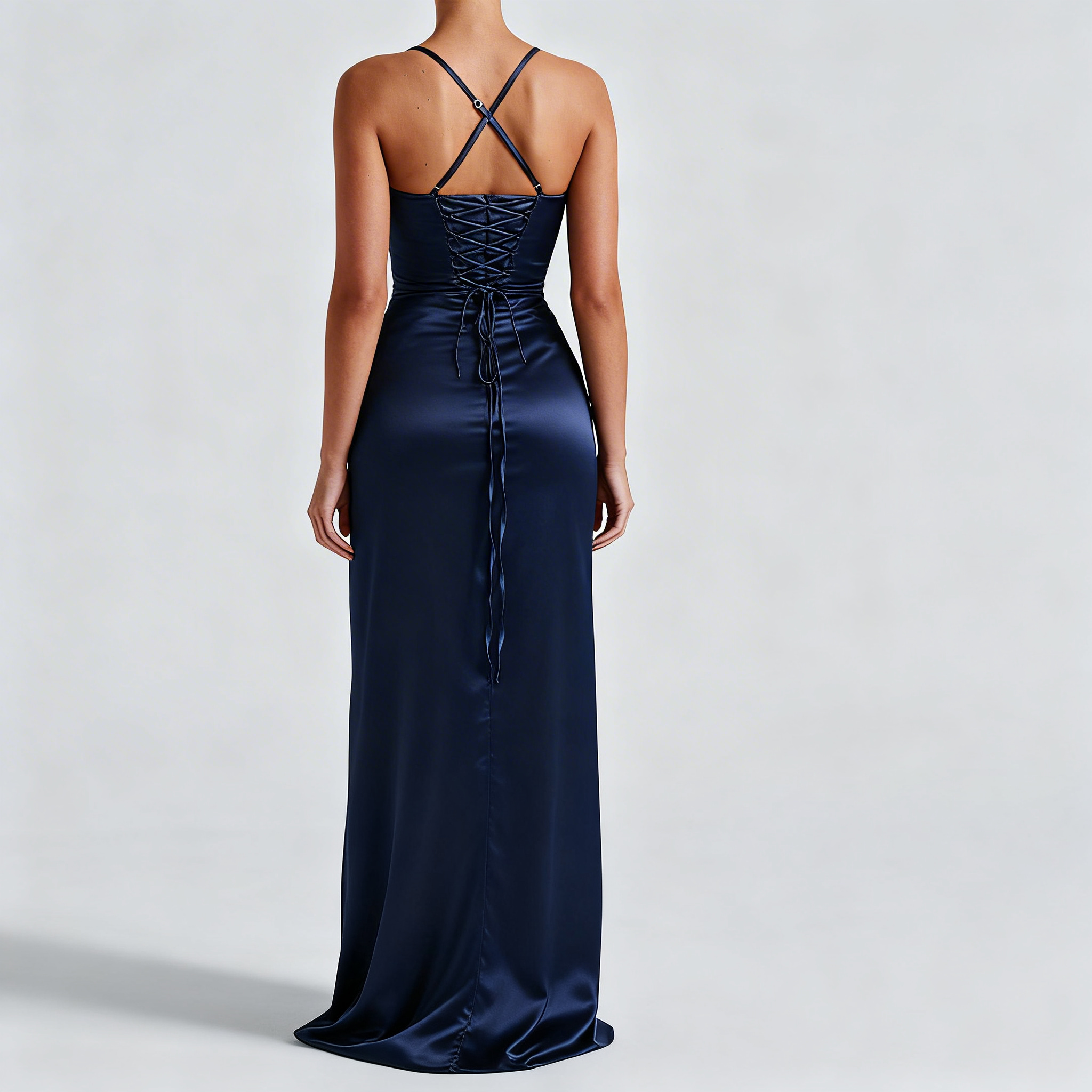 Robe maxi enfilée, vue complète de dos
