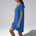 Robe midi ivoire détail pan inférieur midi