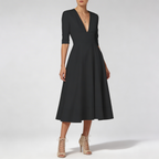 Robe midi femme ivoire coupe ajustée élégante silhouette moderne