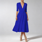 Robe midi femme ivoire coupe ajustée élégante silhouette moderne
