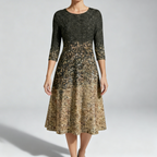 Robe midi scintillante vue de face avec poches