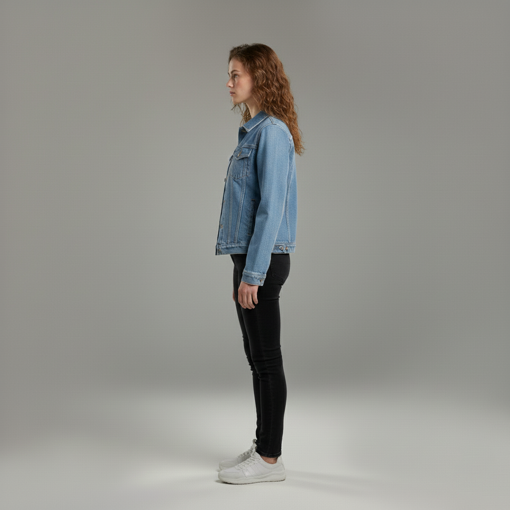 Veste en jean boutonnée pour femme – parfaite pour le printemps