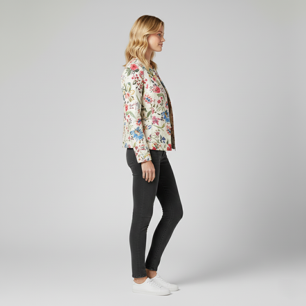 Veste femme à imprimé floral
