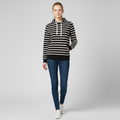Sweat à capuche rayé pour femme avec poche frontale
