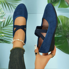 Ballerines compensées à brides croisées pour femme