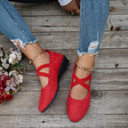 Ballerines compensées à brides croisées pour femme