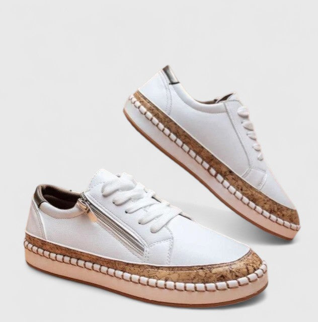 Baskets broderie florale semelle espadrille pour femme