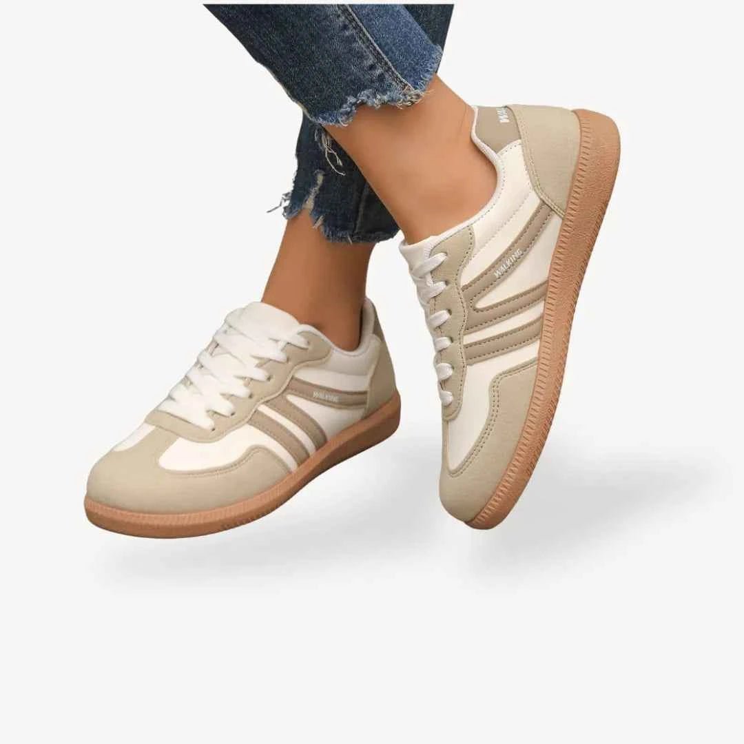Baskets confort bicolores semelle gomme pour femme