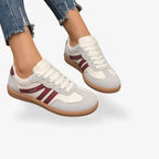 Baskets confort bicolores semelle gomme pour femme