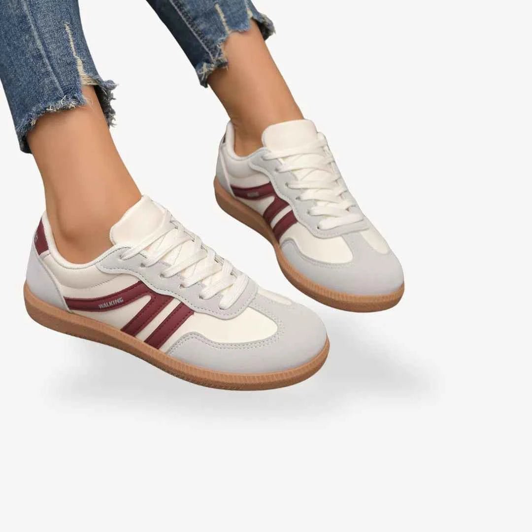 Baskets confort bicolores semelle gomme pour femme