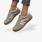 Baskets confort bicolores semelle gomme pour femme