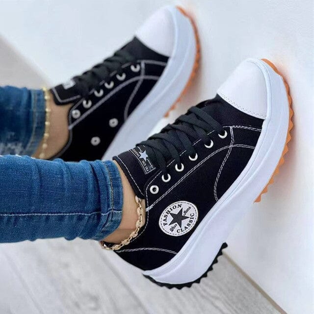 Baskets montantes semelle bicolore rose violet noir pour femme