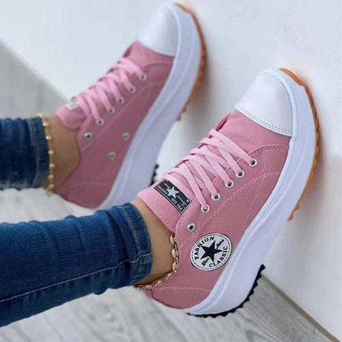 Baskets montantes semelle bicolore rose violet rose pour femme
