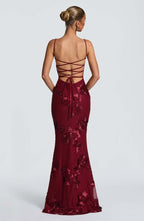 Robe longue bustier, vue d'ensemble en position debout