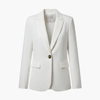 Blazer structuré bouton décoratif pour femme