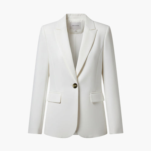 Blazer structuré bouton décoratif pour femme