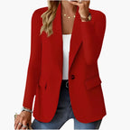 Blazer structuré bouton décoratif pour femme