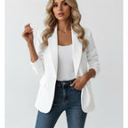Blazer tailleur à col châle pour femme