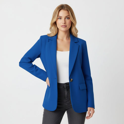 Blazer tailleur à col châle pour femme