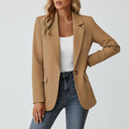 Blazer tailleur à col châle pour femme