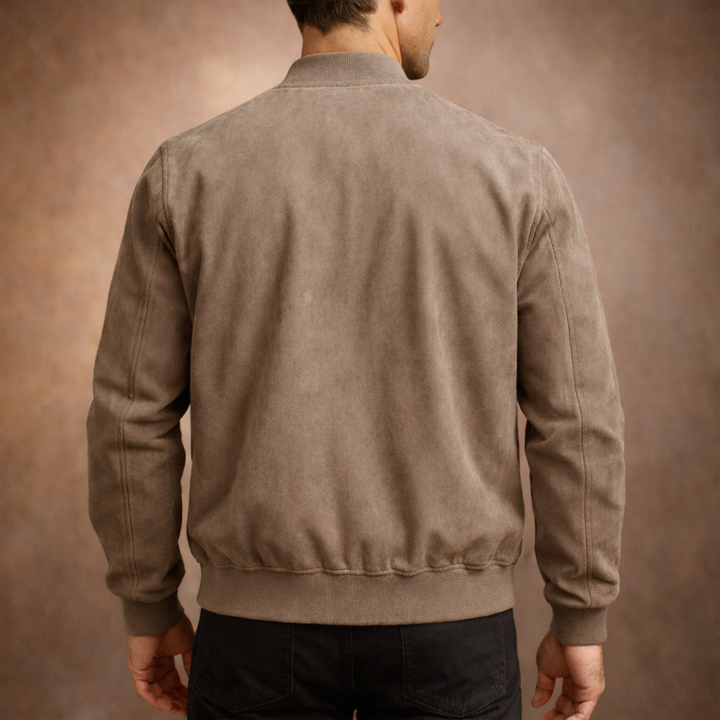 Blouson bomber col montant finition mate pour homme
