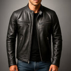 Blouson col montant zippé quatre poches pour homme – vue 3