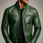 Blouson col montant zippé quatre poches pour homme – vue 4