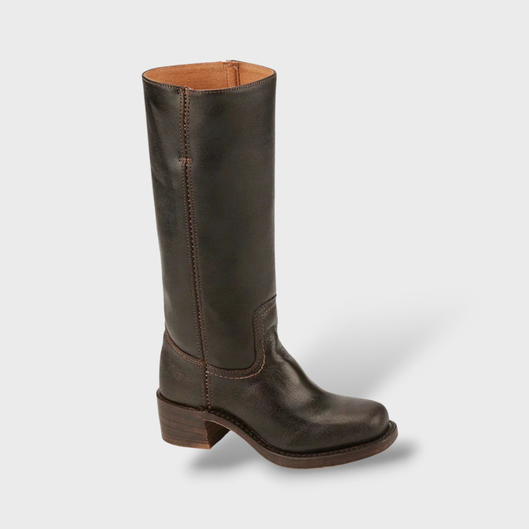 Bottes hautes talon bloc structuré pour femme – vue 2