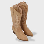 Bottes western brodées à talon pour femme – vue 3