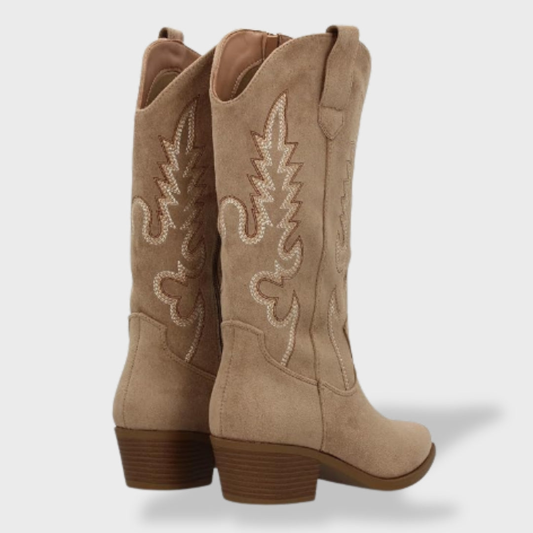 Bottes western brodées à talon pour femme – vue 4