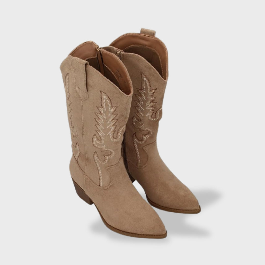 Bottes western brodées à talon pour femme – vue 5