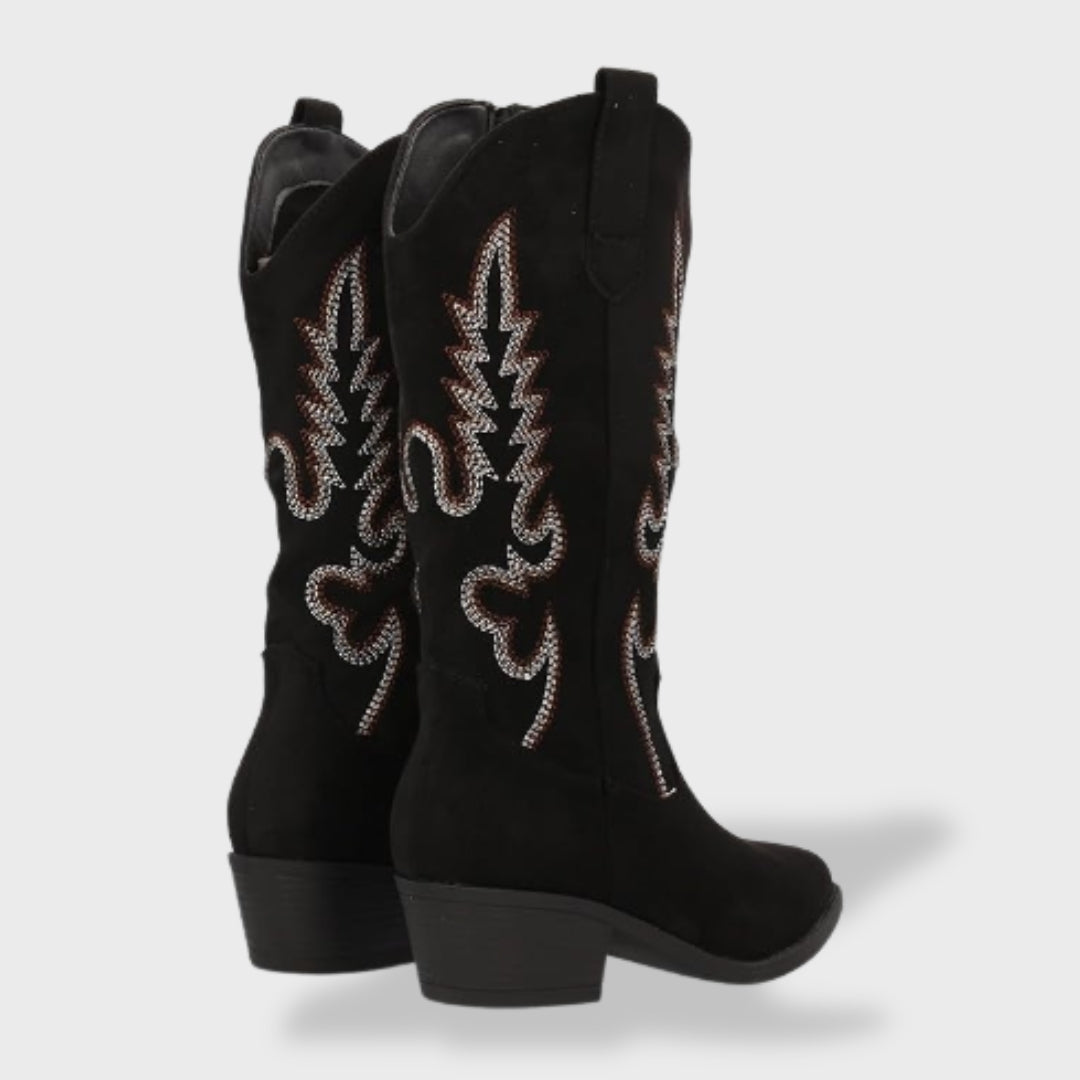 Bottes western brodées à talon pour femme – vue 6