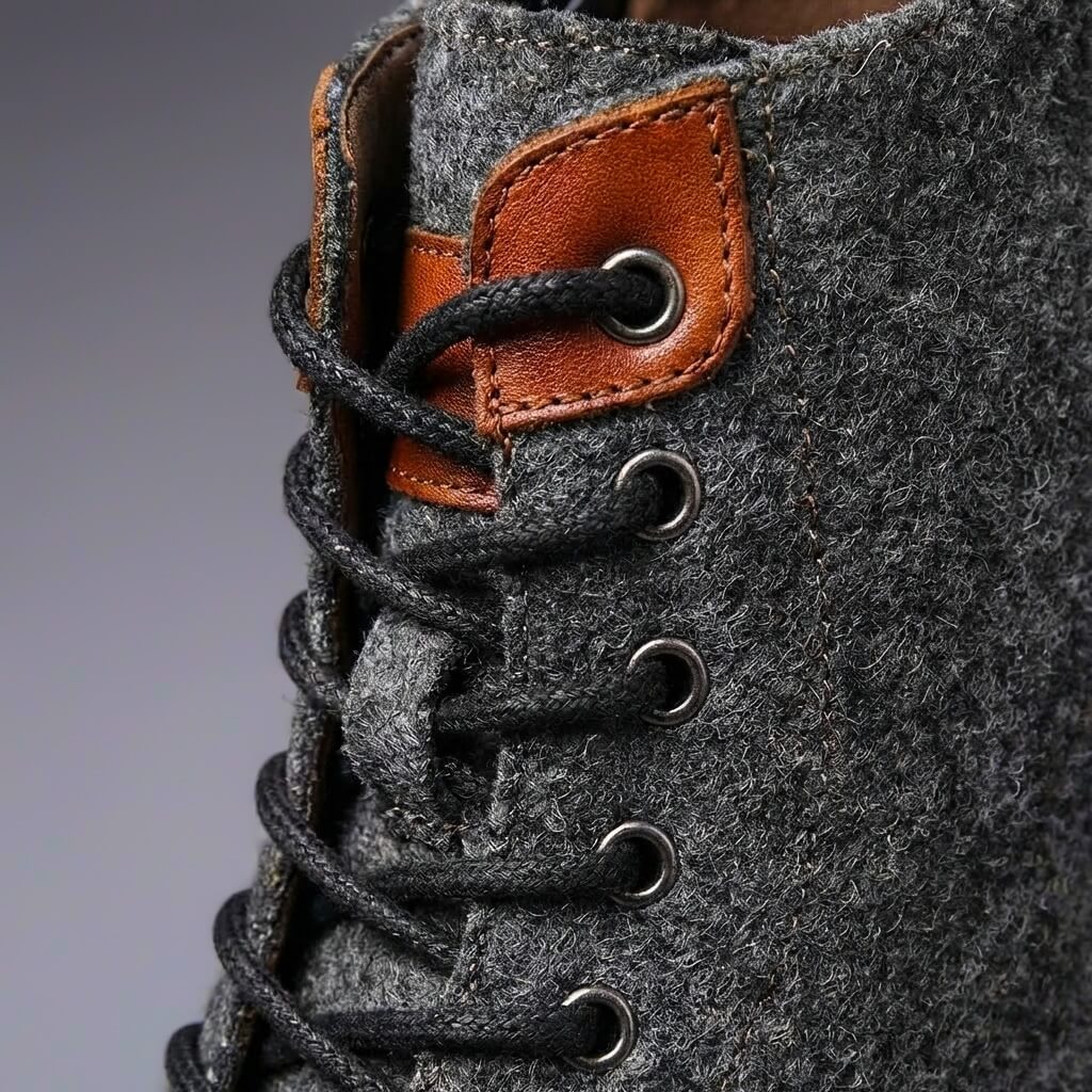 Bottines montantes à lacets bicolores pour homme