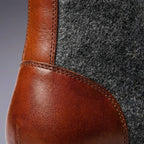 Bottines montantes à lacets bicolores pour homme – vue 3
