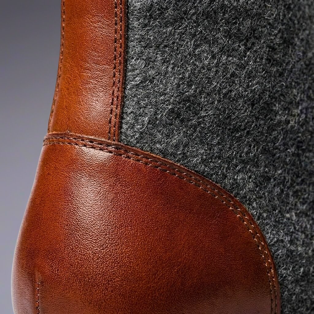Bottines montantes à lacets bicolores pour homme – vue 3