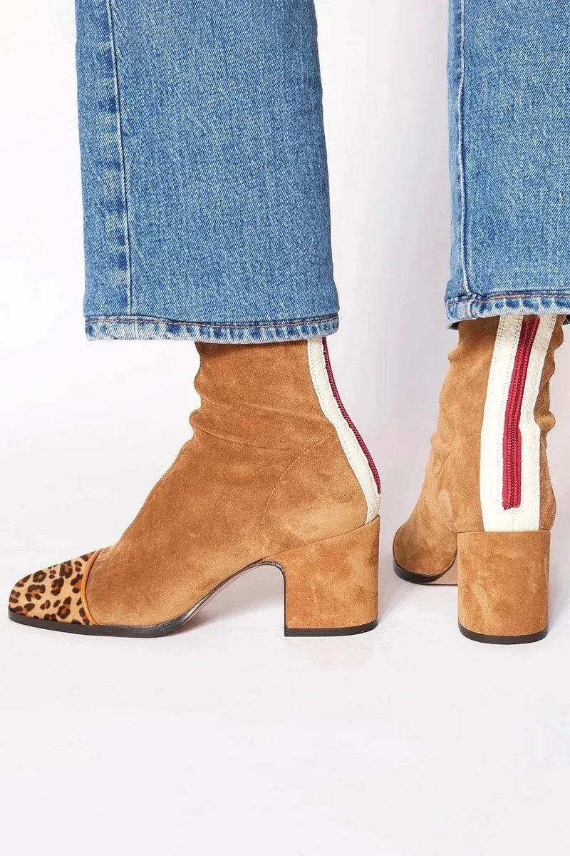 Bottines talon bloc bout carré pour femme – vue 3
