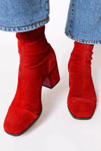 Bottines talon bloc bout carré pour femme – vue 4