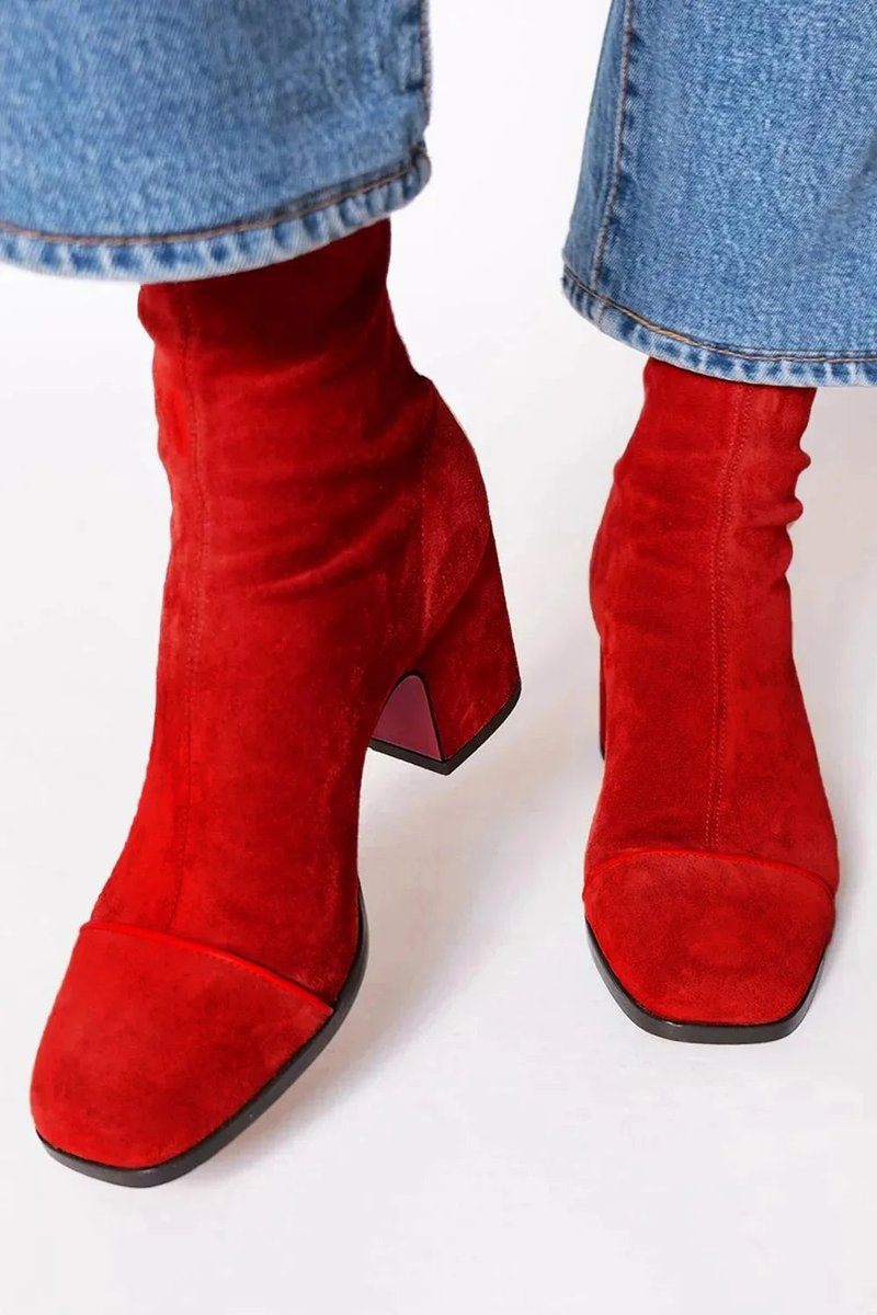 Bottines talon bloc bout carré pour femme – vue 4