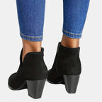 Bottines talon bloc fermeture zippée latérale pour femme – vue 6