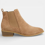 Bottines chelsea bout pointu talon bloc pour femme