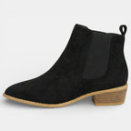 Bottines chelsea bout pointu talon bloc pour femme – vue 3