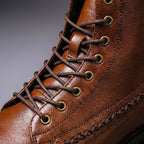 Bottines montantes à lacets détail cousu pour homme