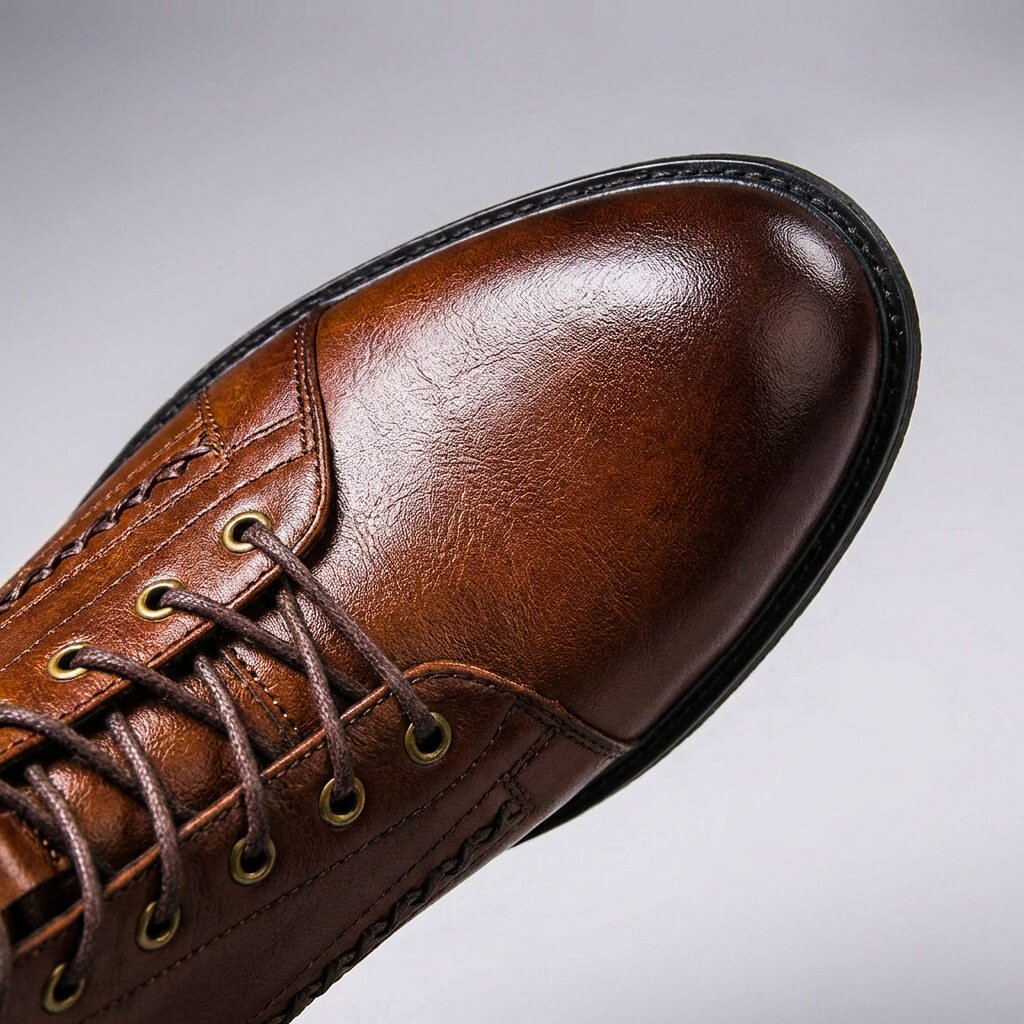 Bottines montantes à lacets détail cousu pour homme – vue 2