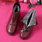Bottines montantes à zip latéral doublées pour femme